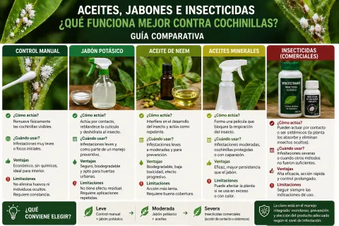 Aceites, jabones e insecticidas: qué funciona mejor contra cochinillas