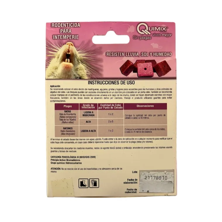 cebo rosado veneno ratas