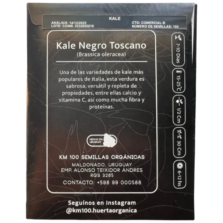 semillas kale negro toscano