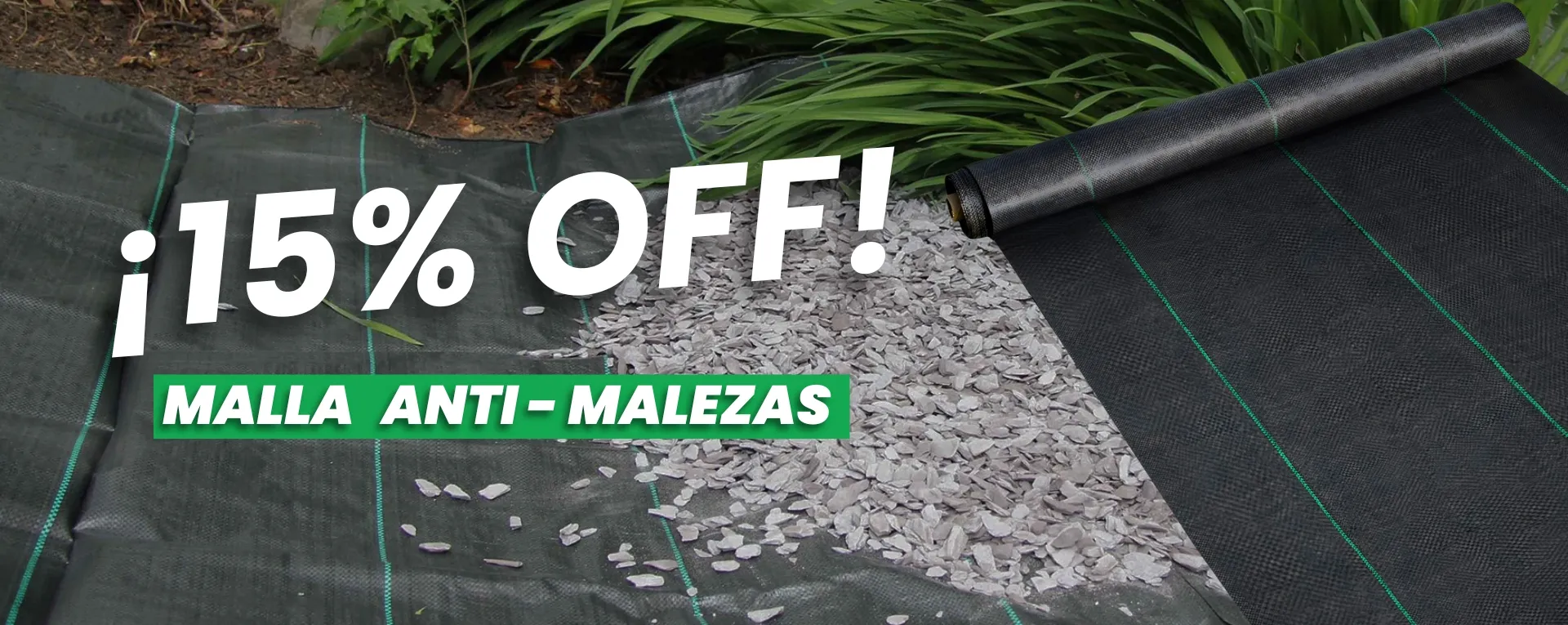 DESCUENTO 15% MALLAS ANTI HIERBAS CUBRE SUELOS
